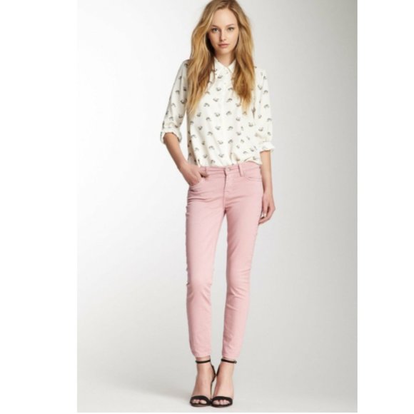 7 For All Mankind 'Gwenevere' Cropped Skinny Jeans - Picture 1 of 4